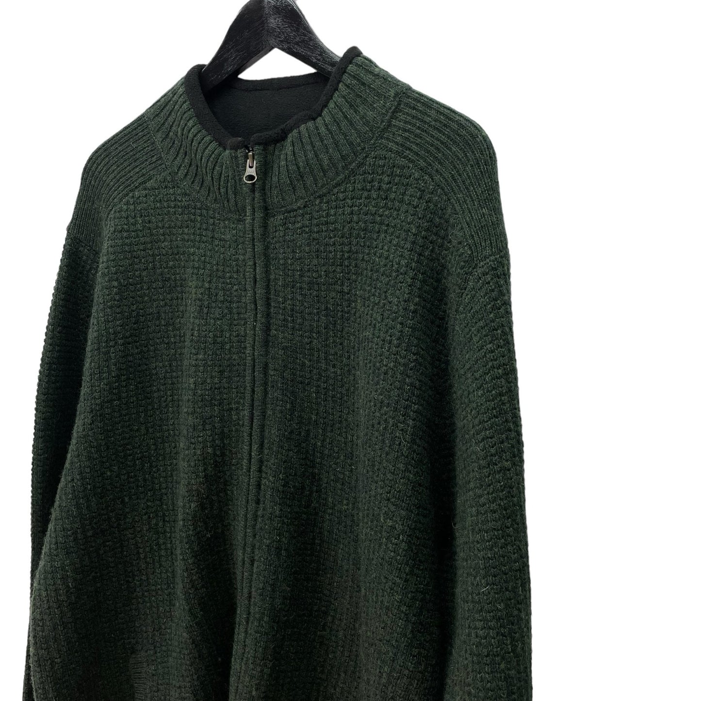 Pendleton Washable Wool Cardigan Zip Sweater Green Mens XL