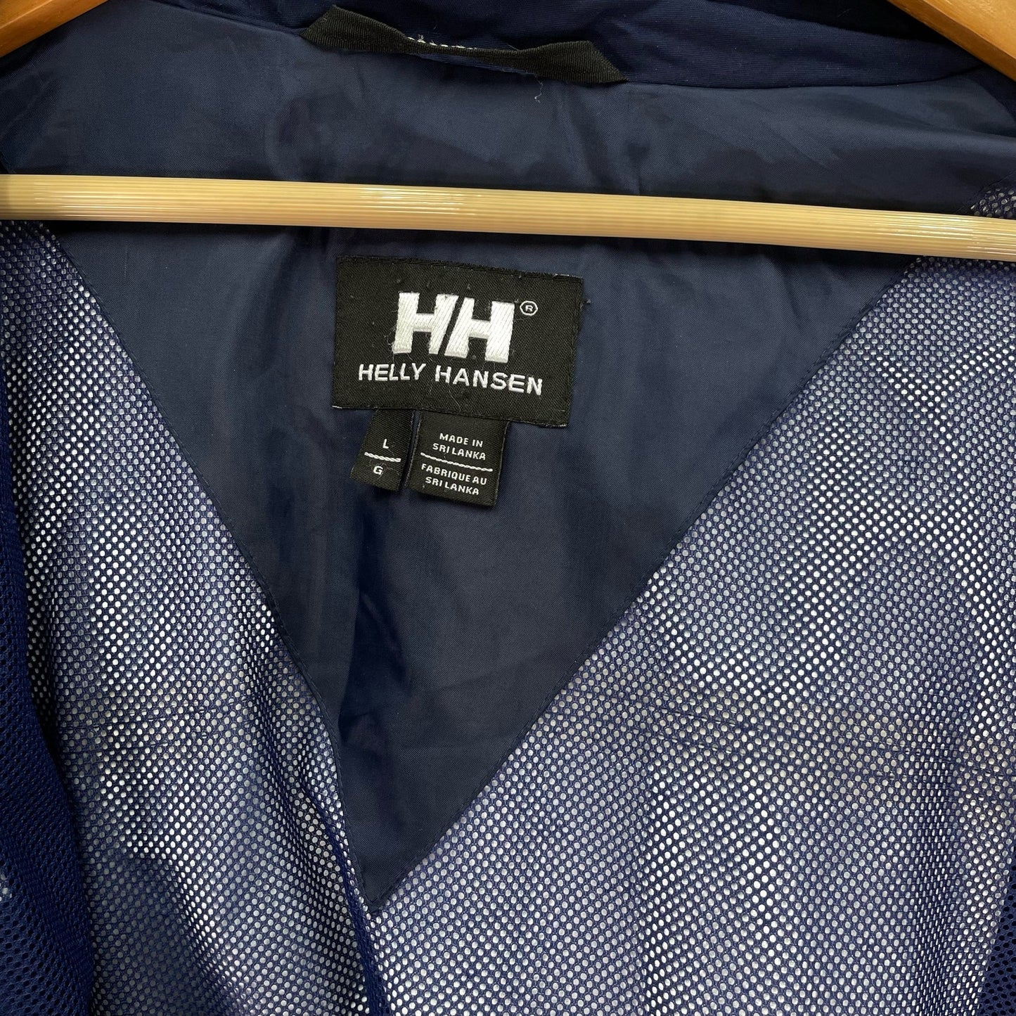 Helly Hansen Blue Hooded Raincoat Jacket Parka Mens Large