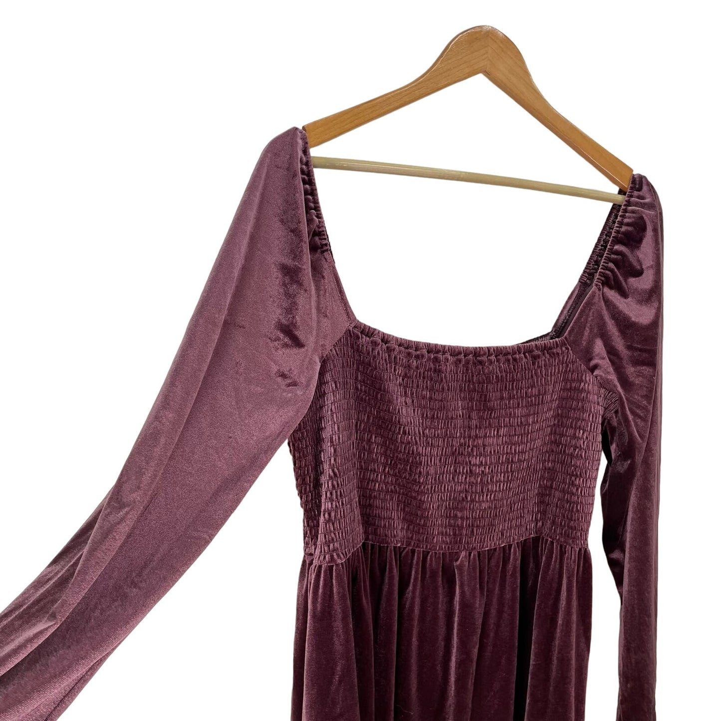 Gap Purple Velvet Dress Peasant NWT Womens XL