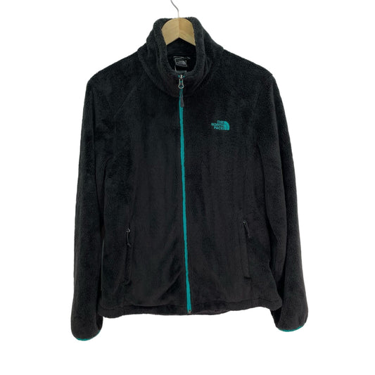 The North Face Fleece Full Zip Jacket Black Teal Womens Large