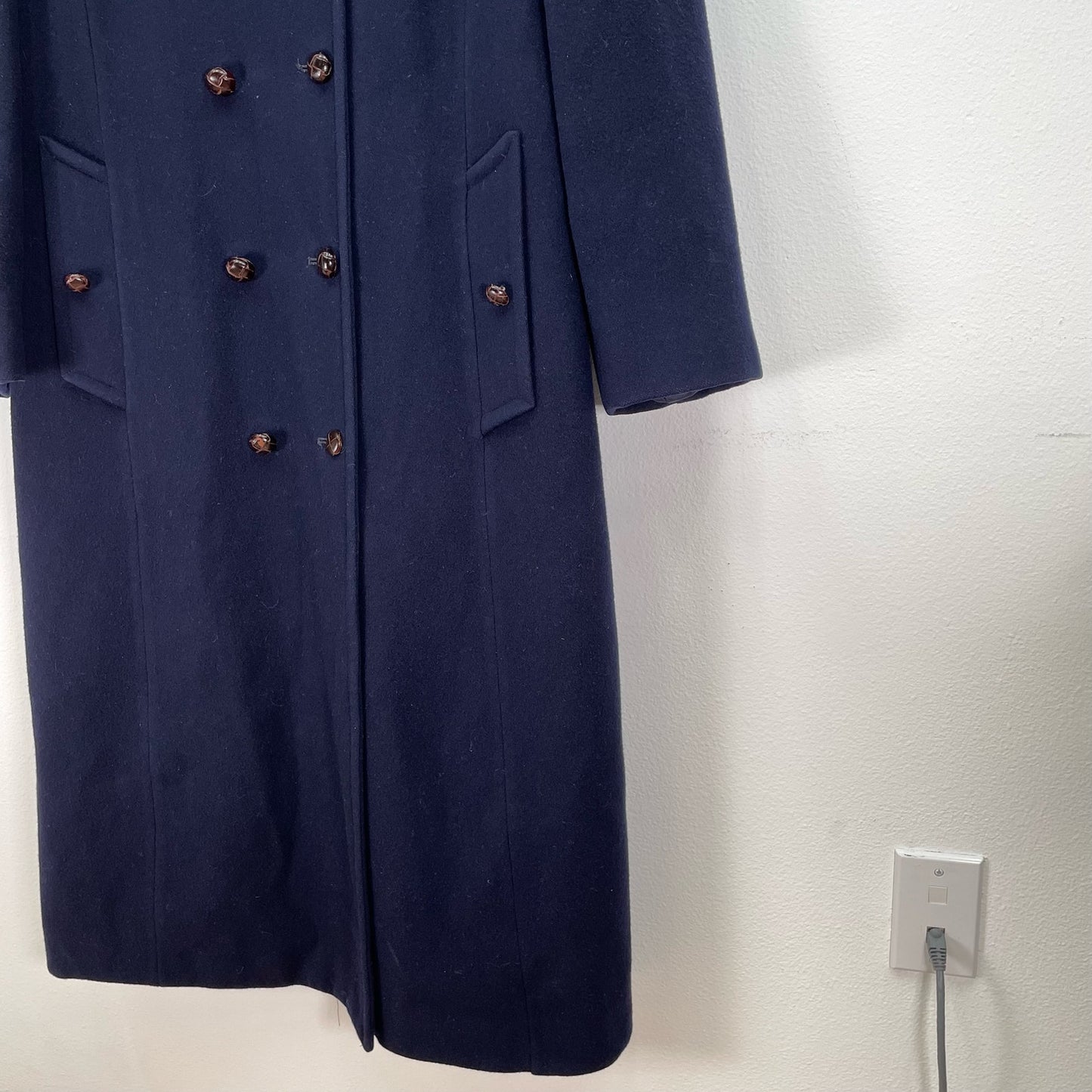 Vintage Navy Macintosh PeacoatWool Blue Womens 6